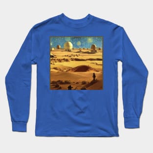 Starry Night in Mos Eisley Tatooine Long Sleeve T-Shirt